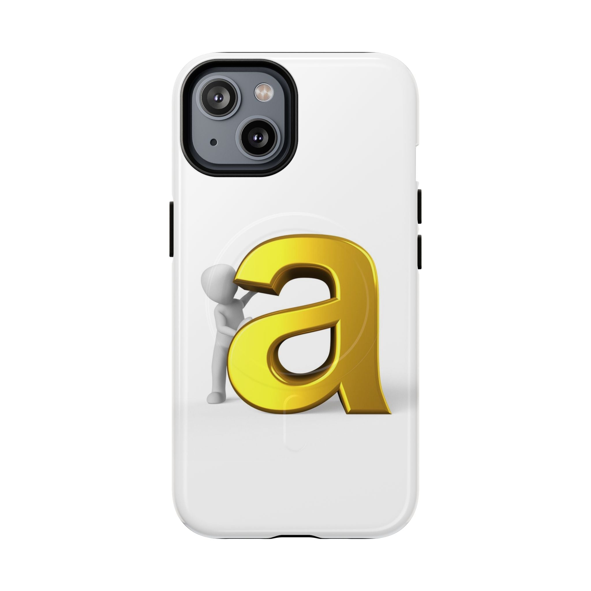 3D Gold Letter A Phone Case | Tough Magnetic Case