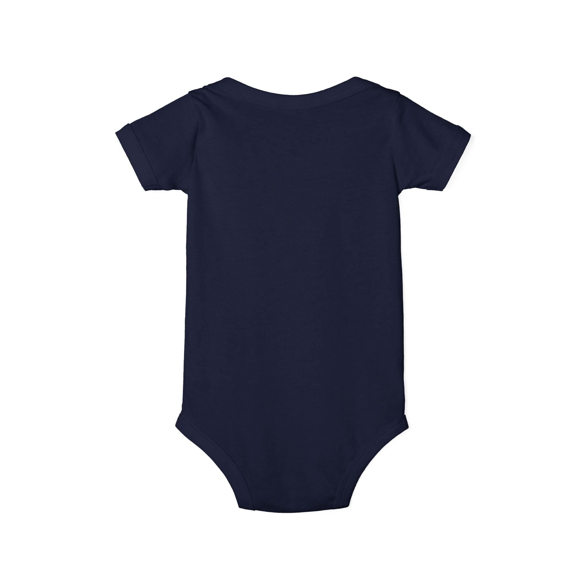 Minimal Dotted Alphabet Infant Onesie | Plain Baby Bodysuit