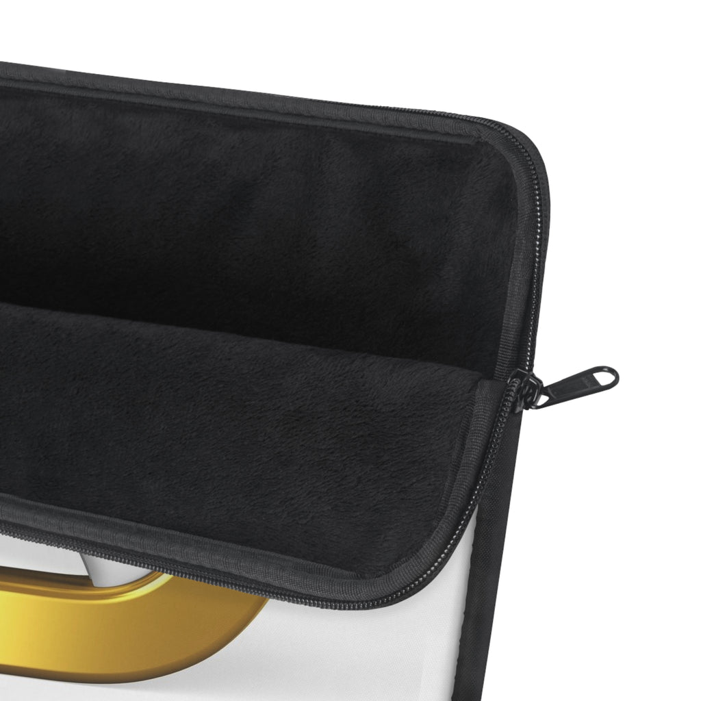 Gold Letter D with 3D Figure Laptop Sleeve | Monogram Initial