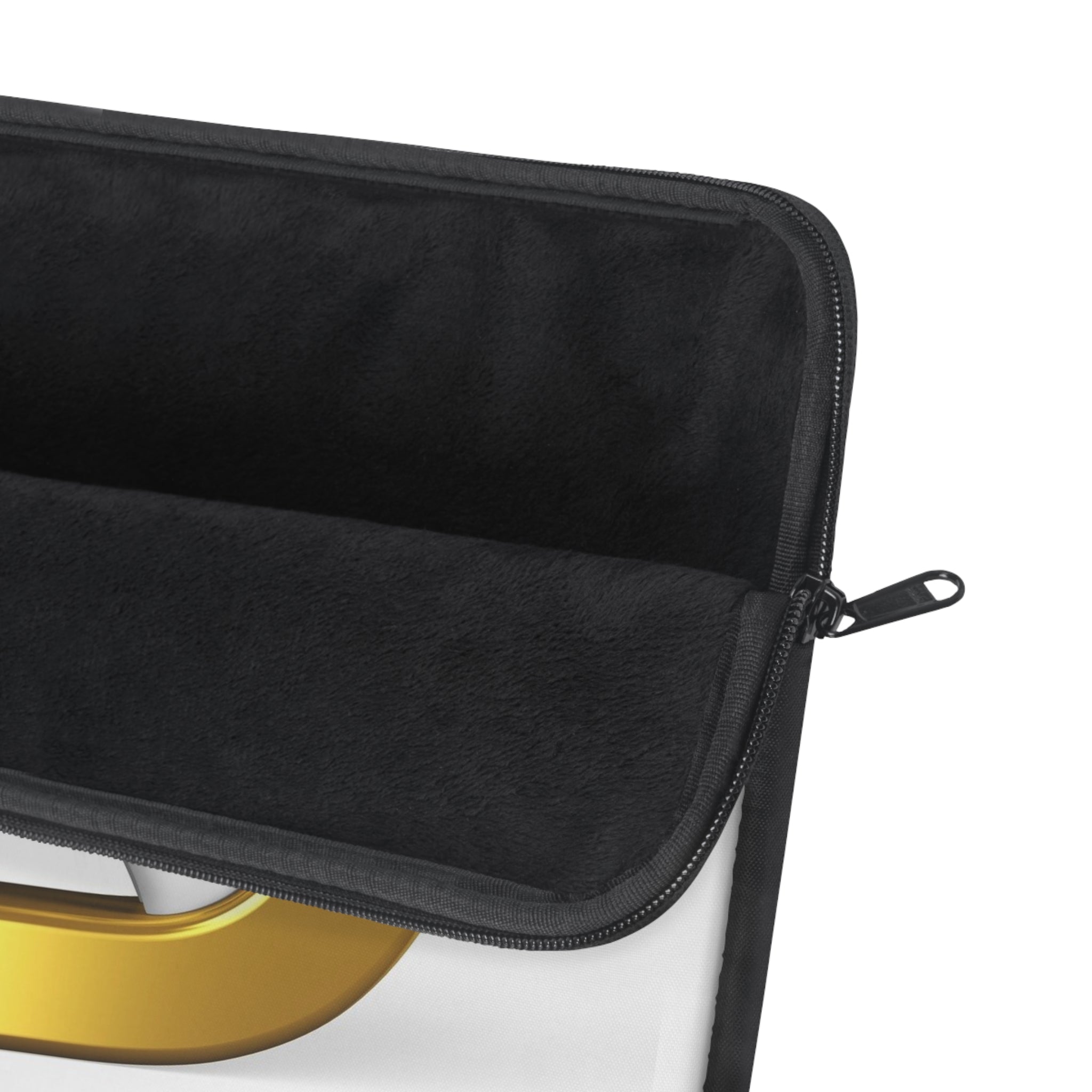 Gold Letter D with 3D Figure Laptop Sleeve | Monogram Initial