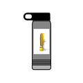 3D Person with Gold Exclamation Mark Water Bottle | 20oz Stainless Bottle