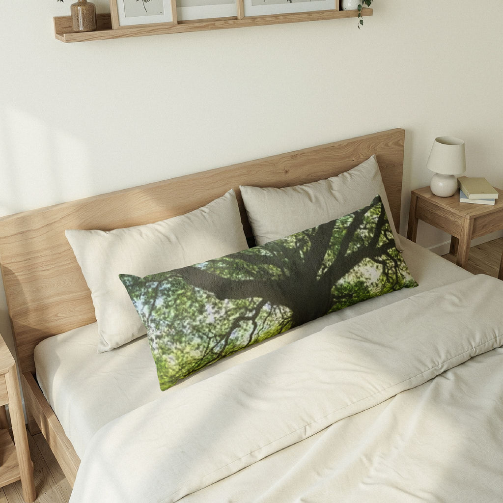 Sprawling Oak Tree Body Pillow | Tree Branch Canopy Nature Print