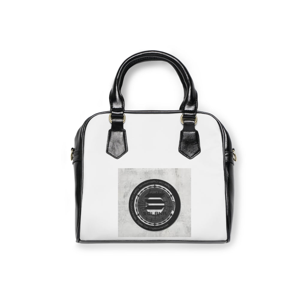 Solana Cryptocurrency Shoulder Handbag | Monochrome Photography Circle Logo