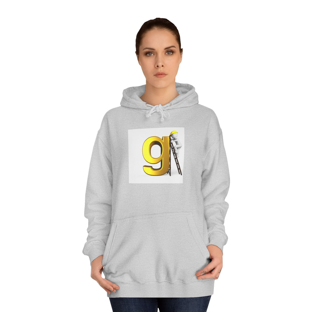 Gold Letter G with Painter Character Hoodie | Initial Monogram
