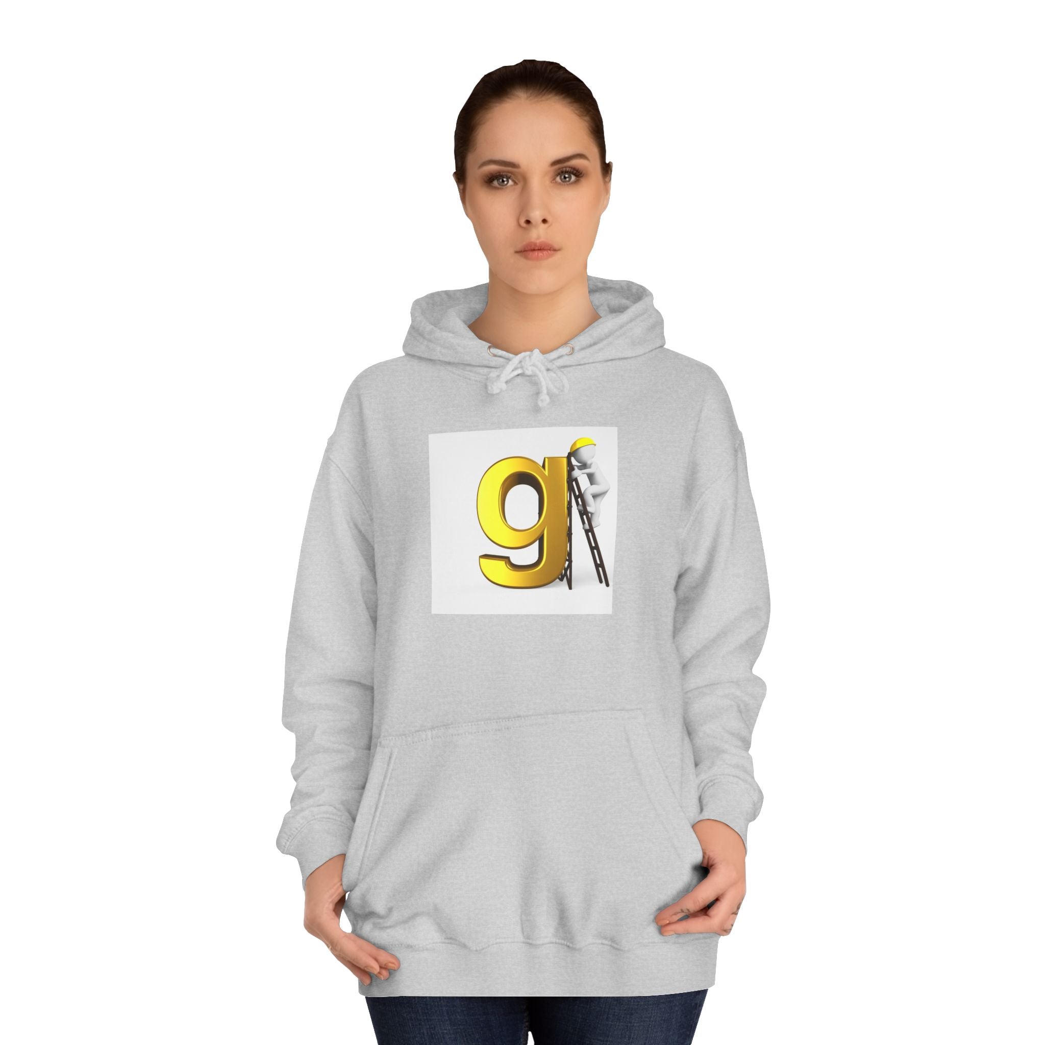Gold Letter G with Painter Character Hoodie | Initial Monogram