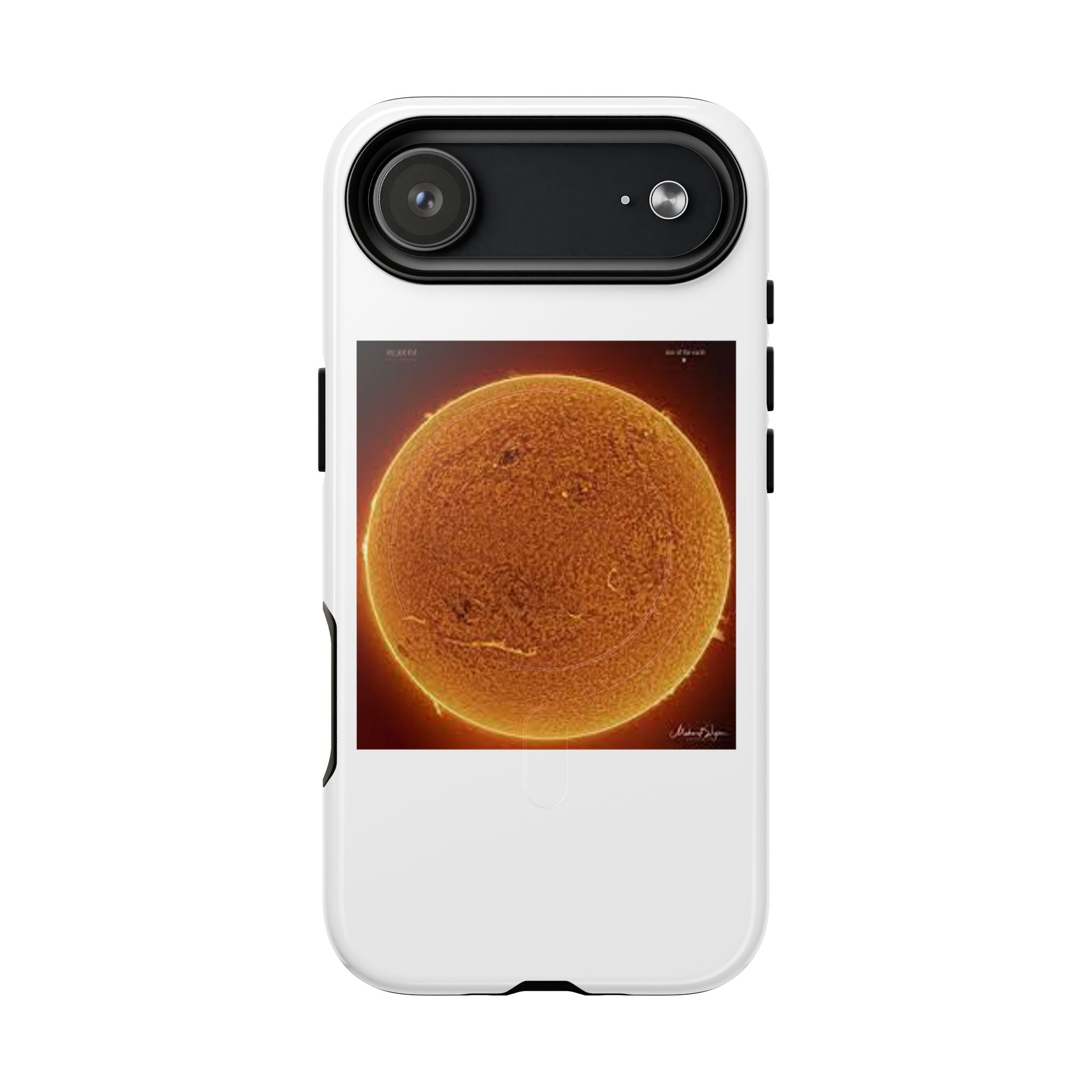 Coque de téléphone illustrée Disque Solaire | Coque magnétique résistante