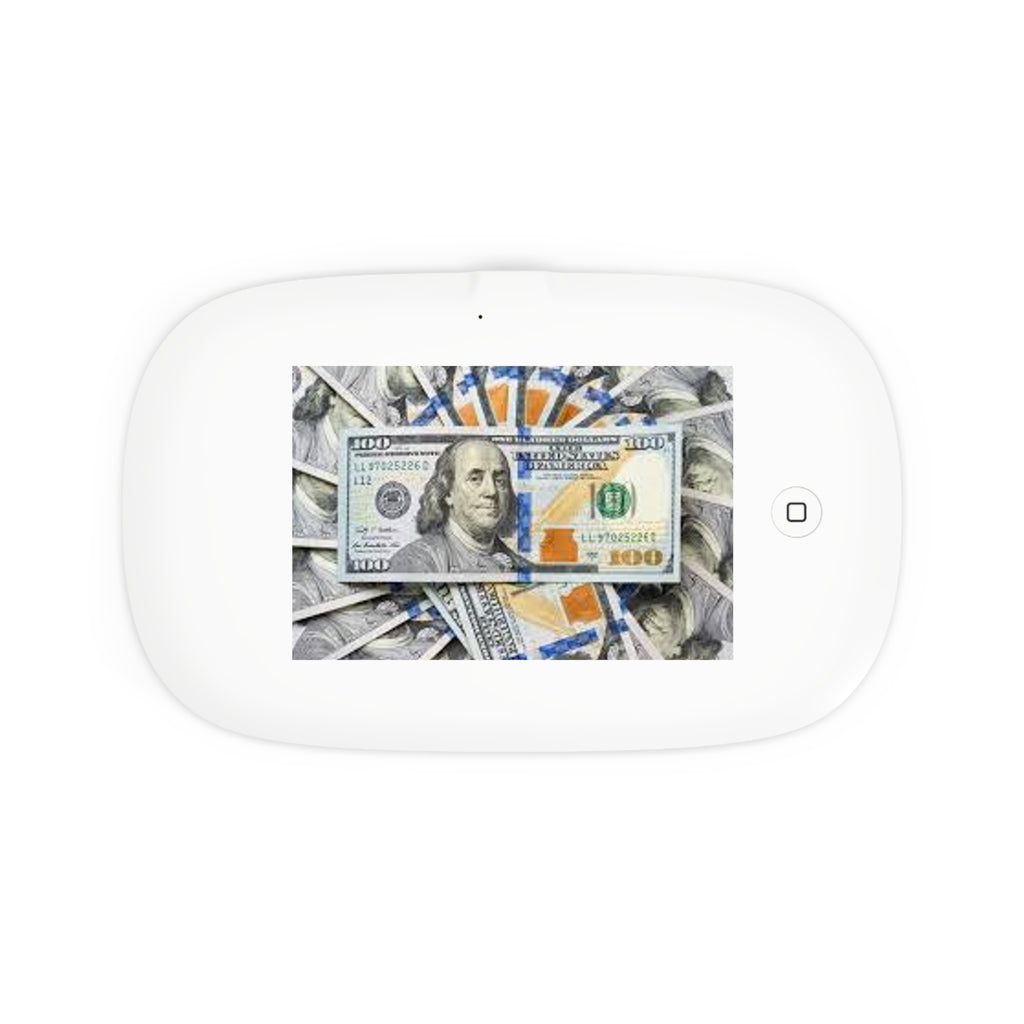 Hundred Dollar Bills UV Phone Sanitizer and Wireless Charging Pad