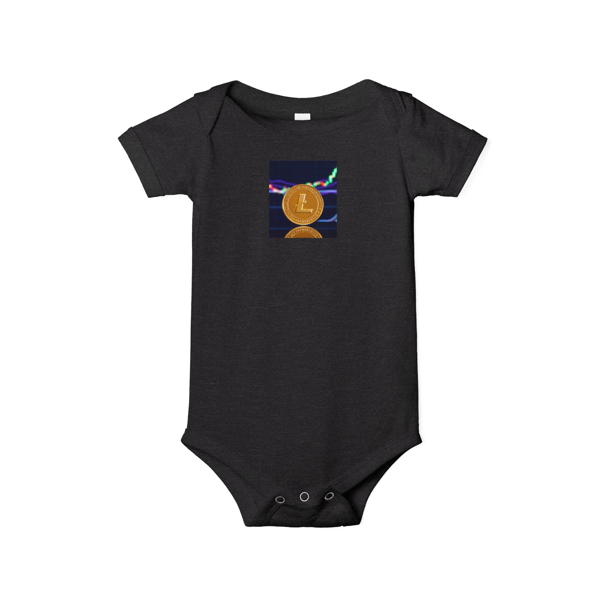 Body pour bébé avec motif Litecoin | Body de bébé Cryptomonnaie