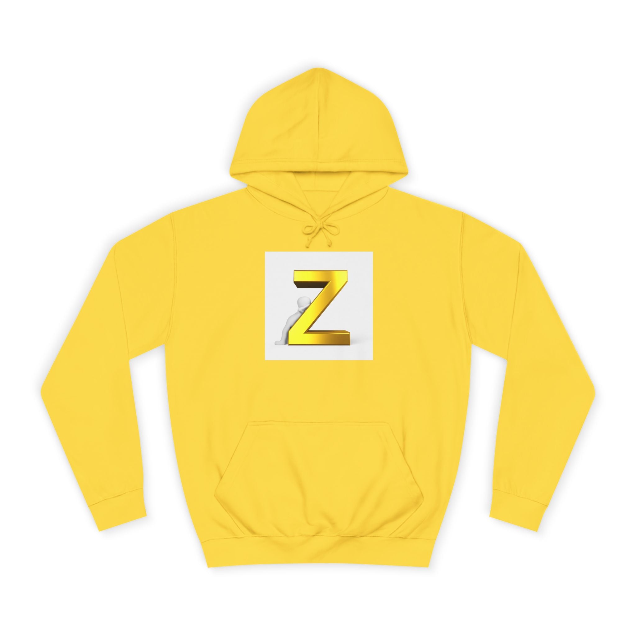 Sweat à capuche lettre Z dorée 3D | Monogramme initial