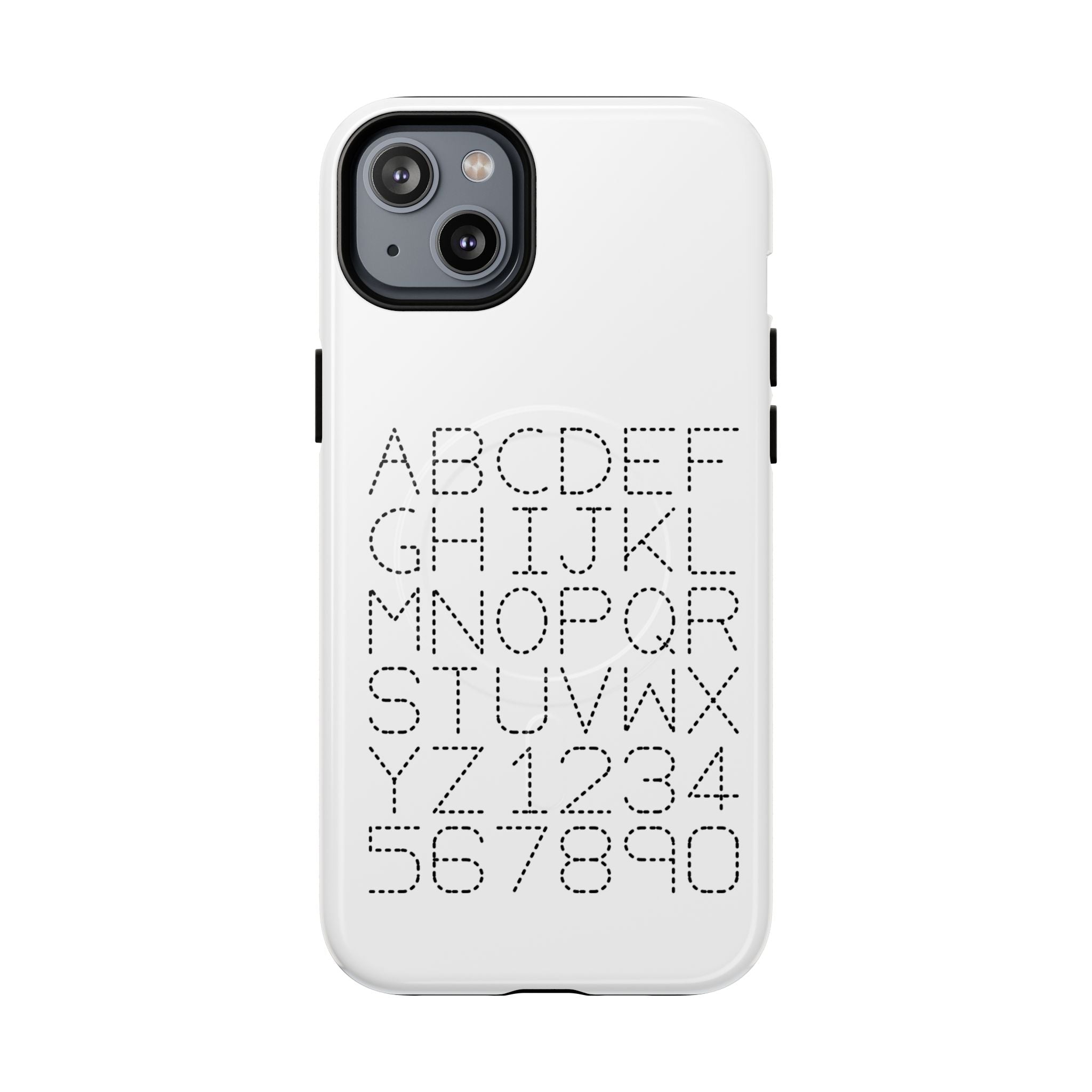 Coque de téléphone Alphabet à pois | Coque magnétique robuste