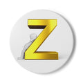 Gold Letter Z coaster | Ceramic Coaster, Alphabet Initial Monogram