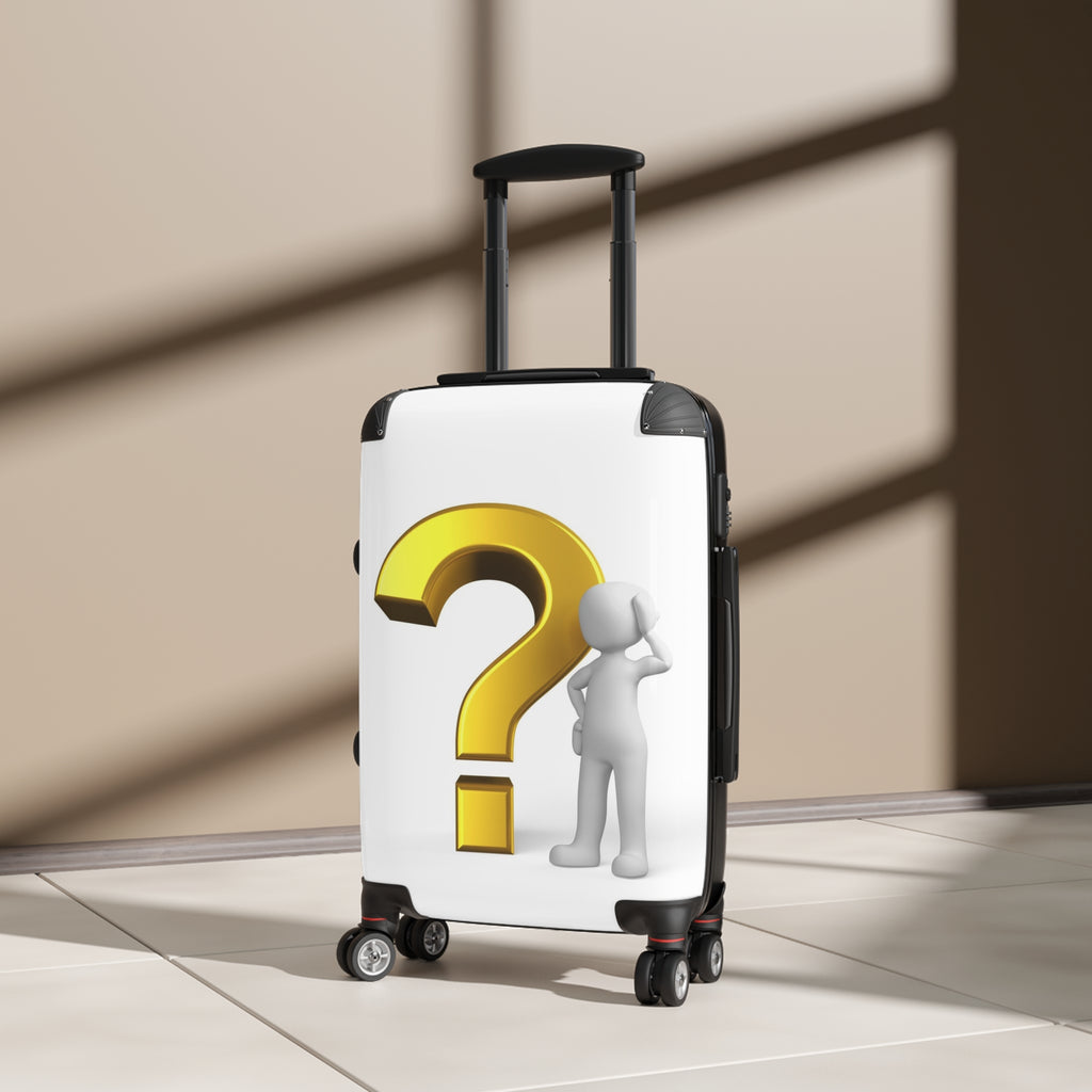 Question Mark Traveler Suitcase | Personalized Luggage, Mystery Design