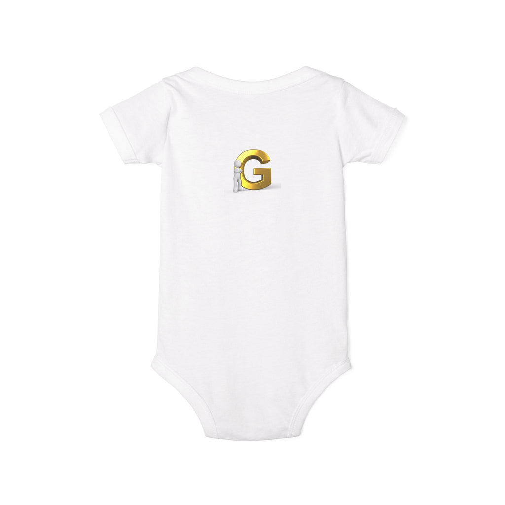 Gold Letter G Infant Onesie | Monogram Baby Bodysuit