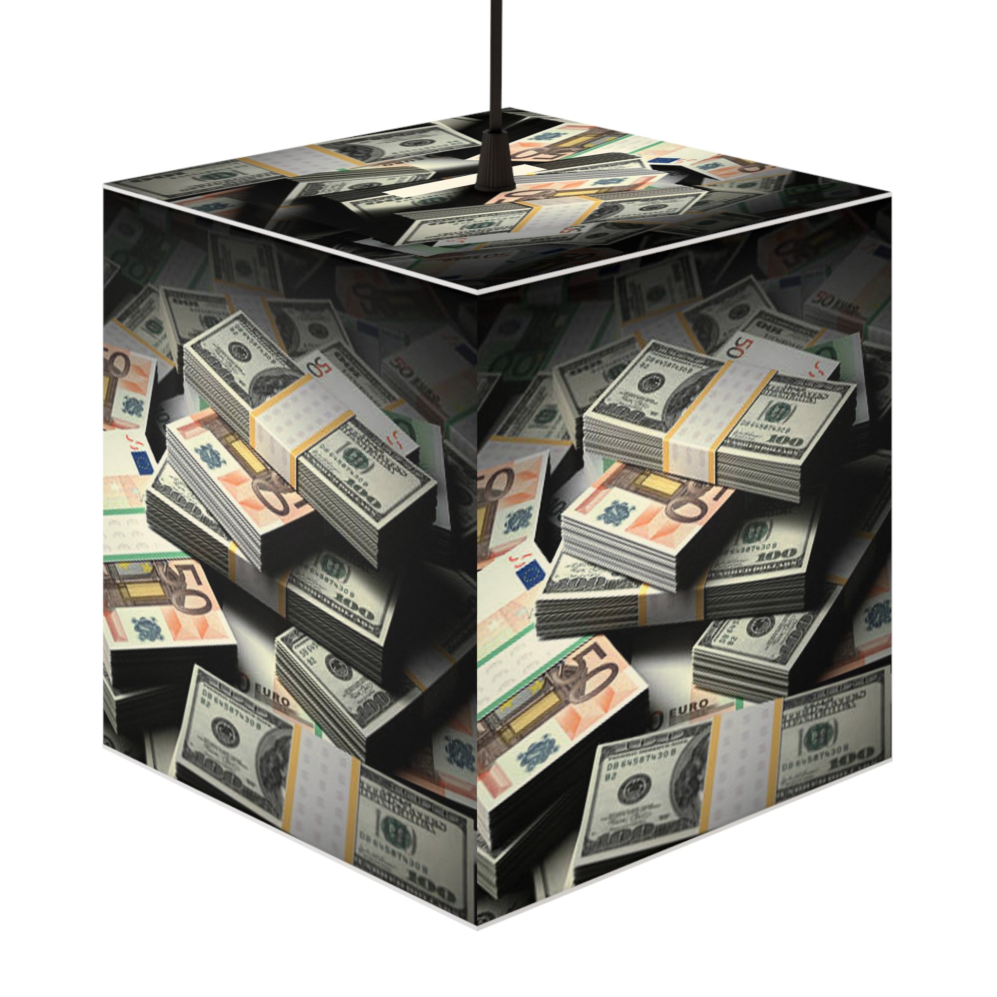 Stacks of Cash Light Cube Lamp | Money Pattern Hanging Light