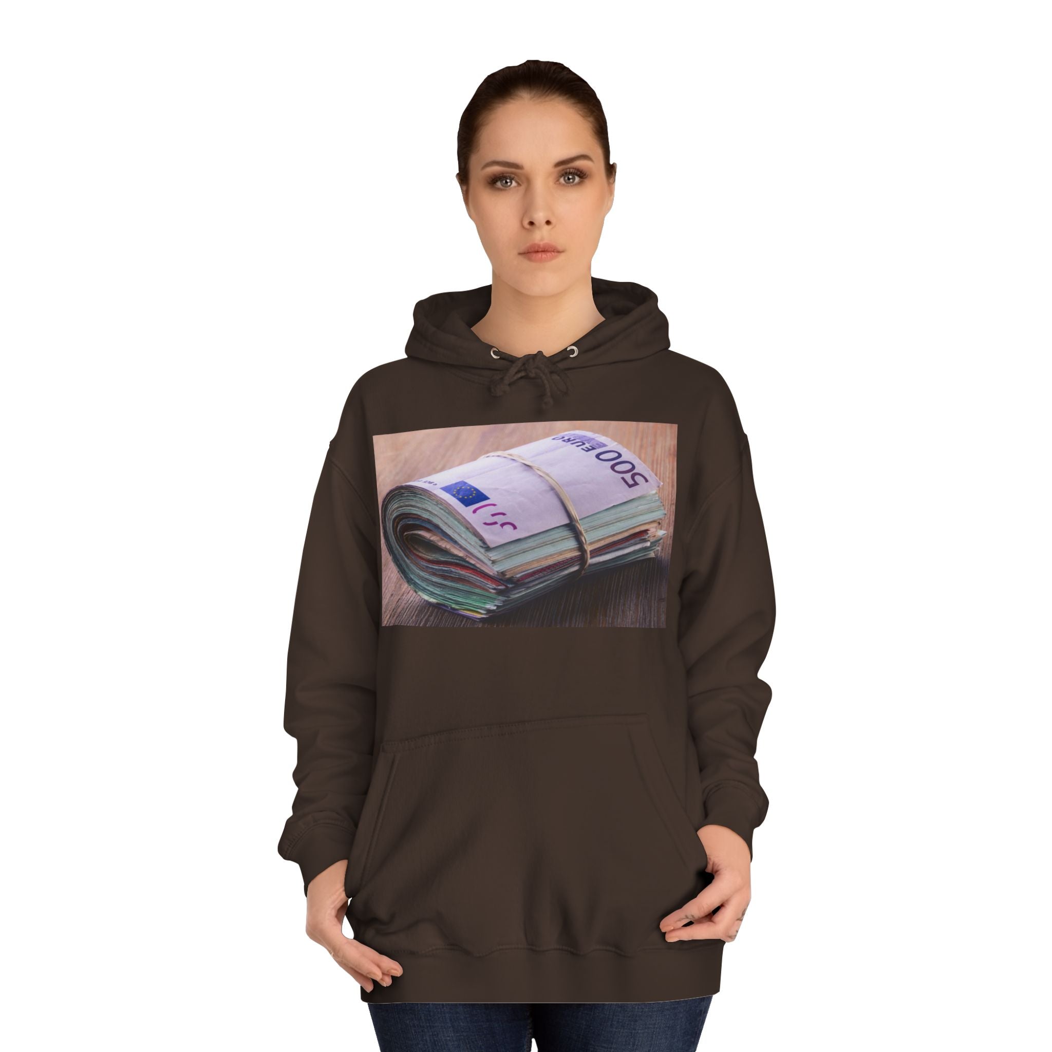 Rolled Currency Stack Hoodie | Money Print, Cash Bundle