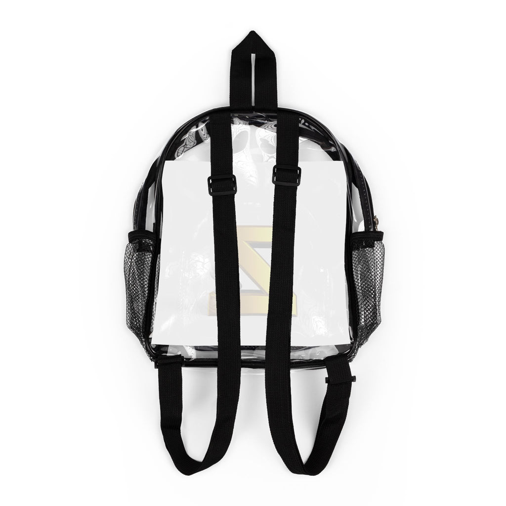 Yellow 3D Z Letter Clear Stadium Backpack | Clear School Bag