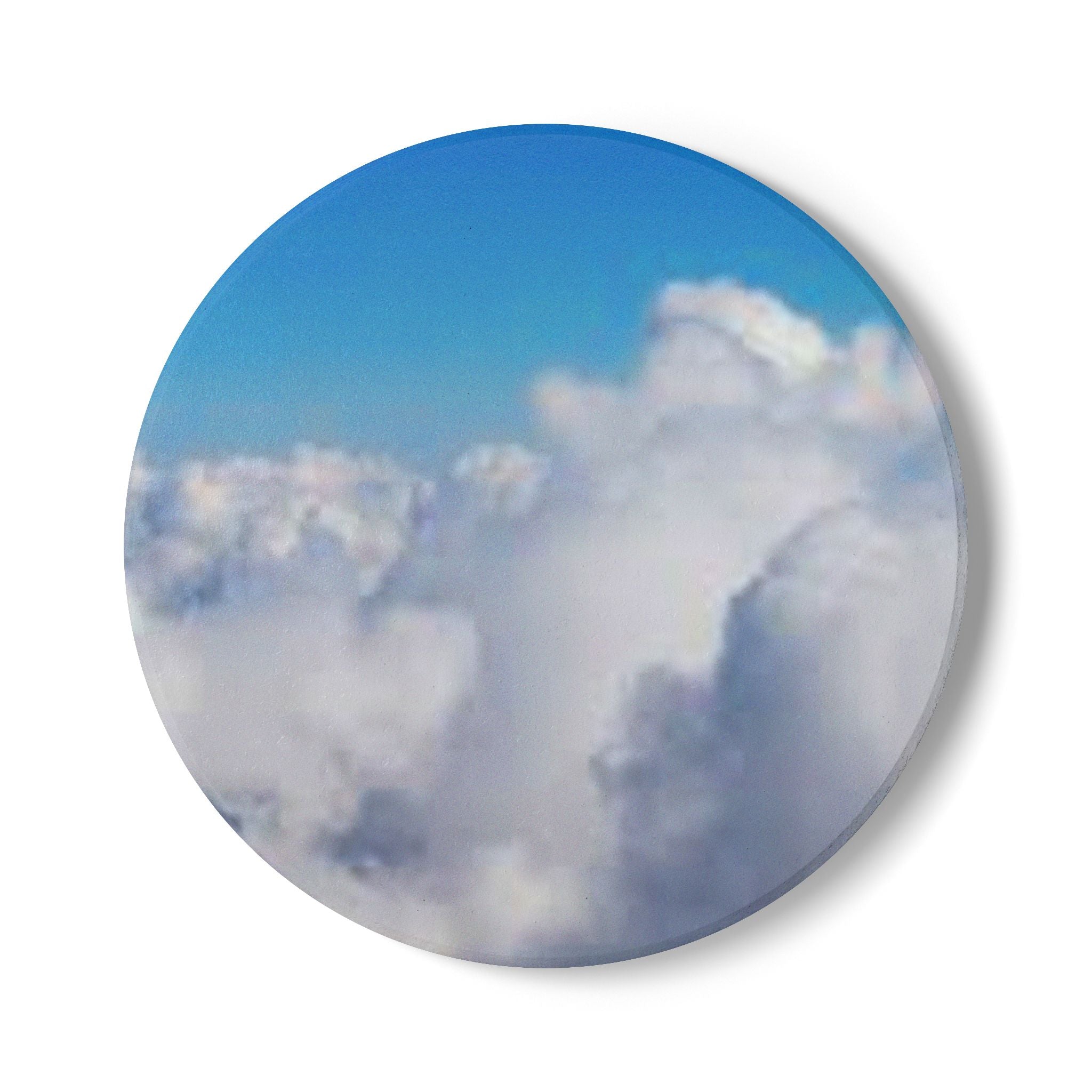 Blue Cloud Sky Ceramic Coaster | Cloudscape Drink Coaster