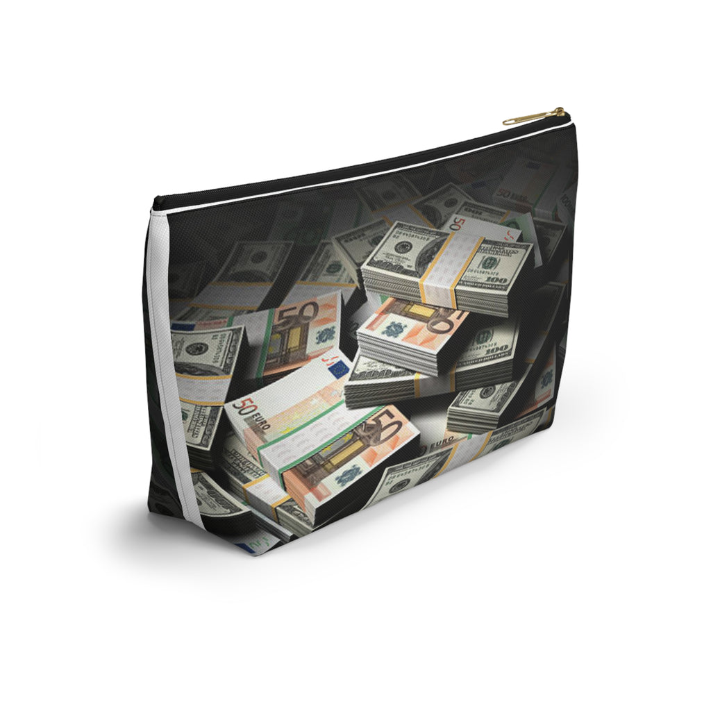 Stacks of Money Accessory Pouch | Cash Print T-Bottom Pouch