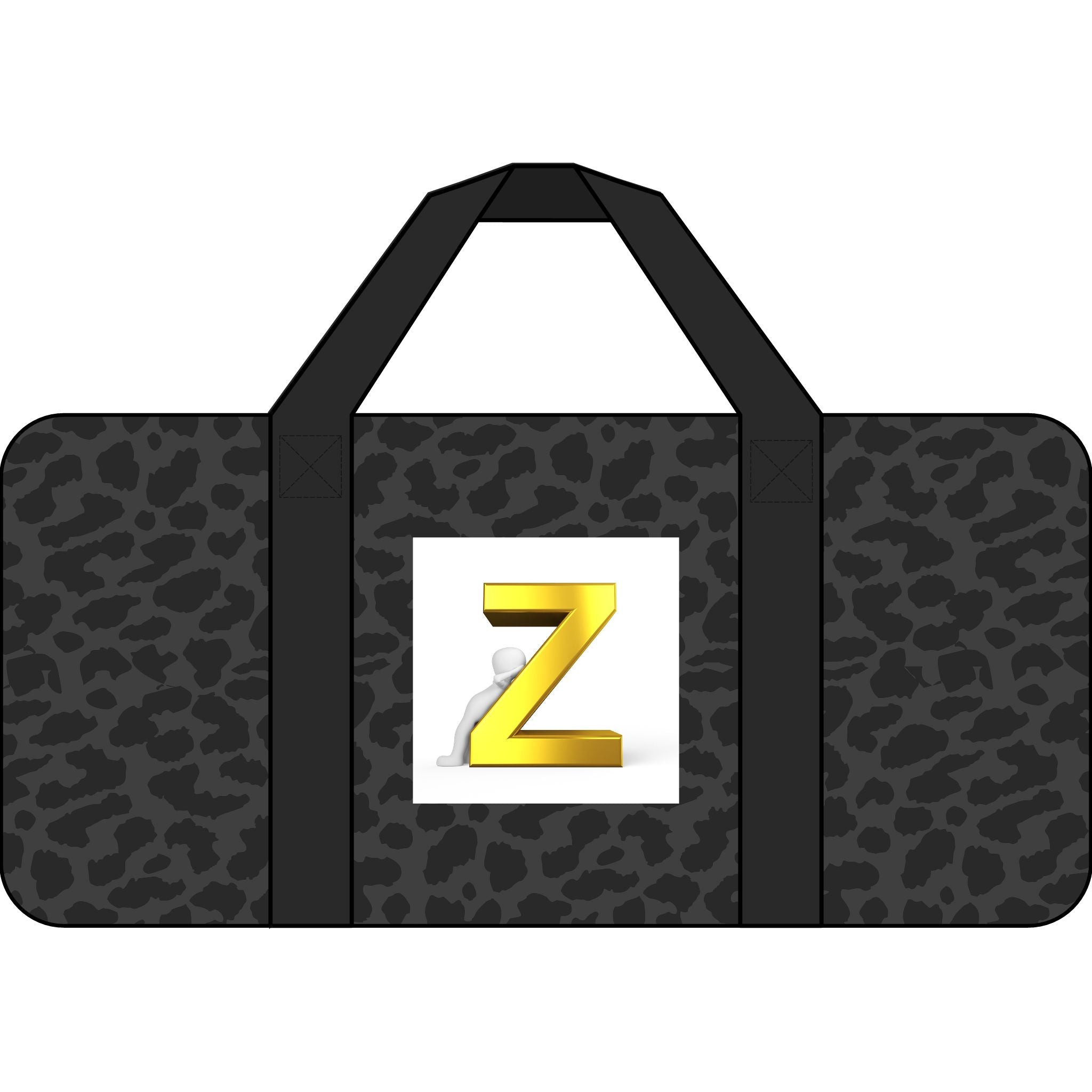 Gold Z Monogram Tripper Duffel Bag | Checker or Camo Strap Options