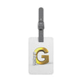 Gold Letter G Monogram Luggage Tag | Saffiano Polyester Rectangle