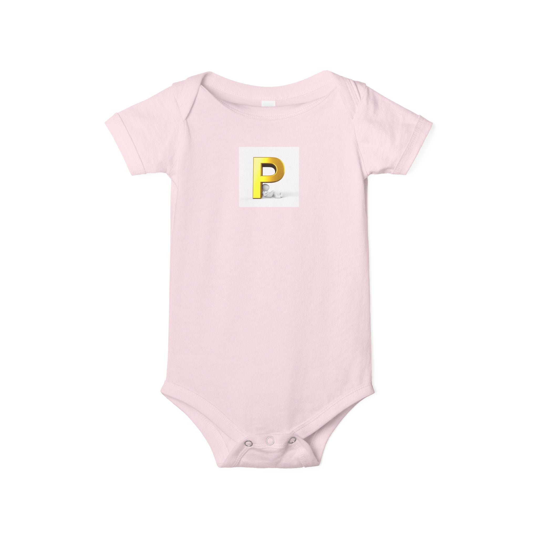 Body de bébé monogramme lettre P dorée | Grenouillère initiale