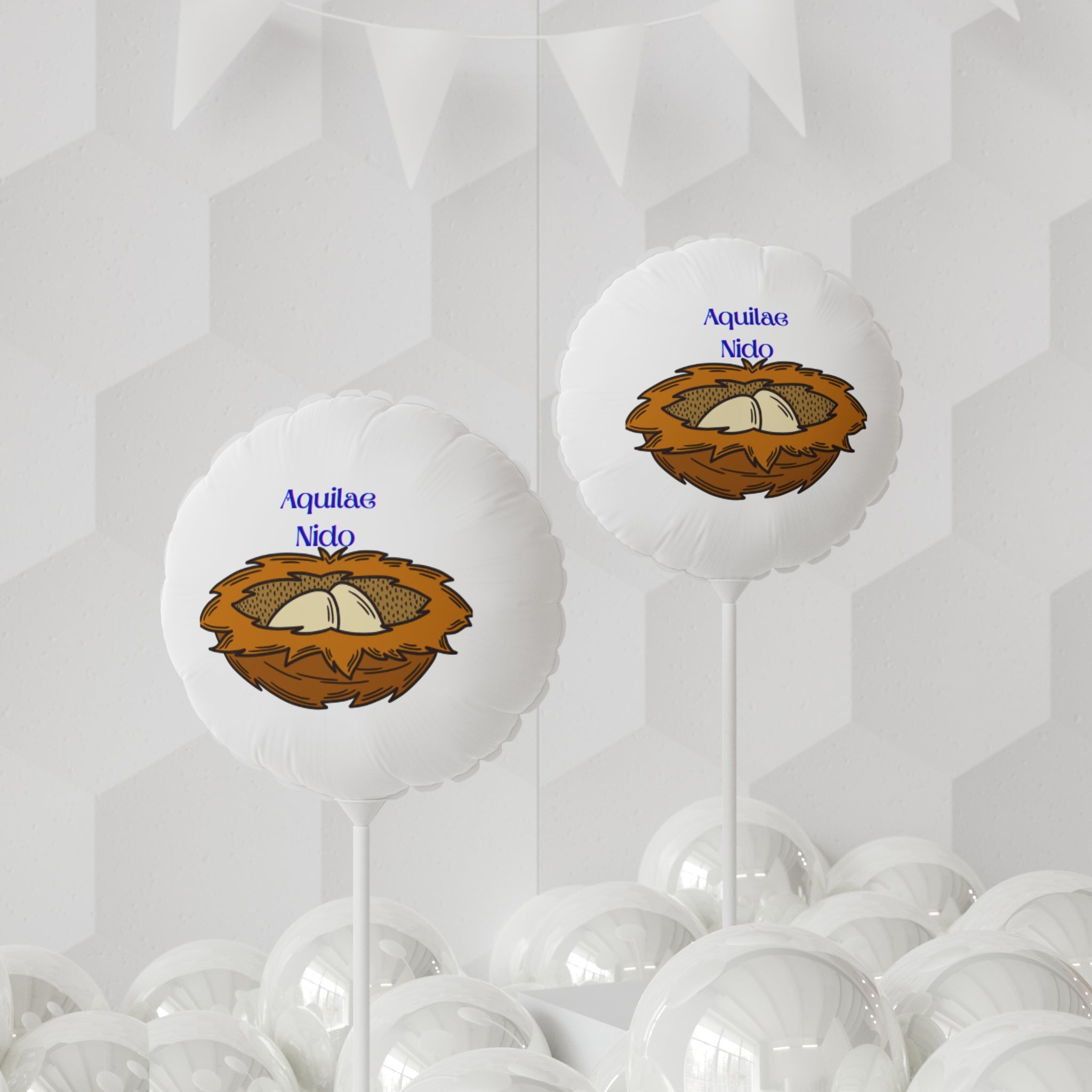 Bird Nest Illustration Balloon | 11" Round or Heart Balloon