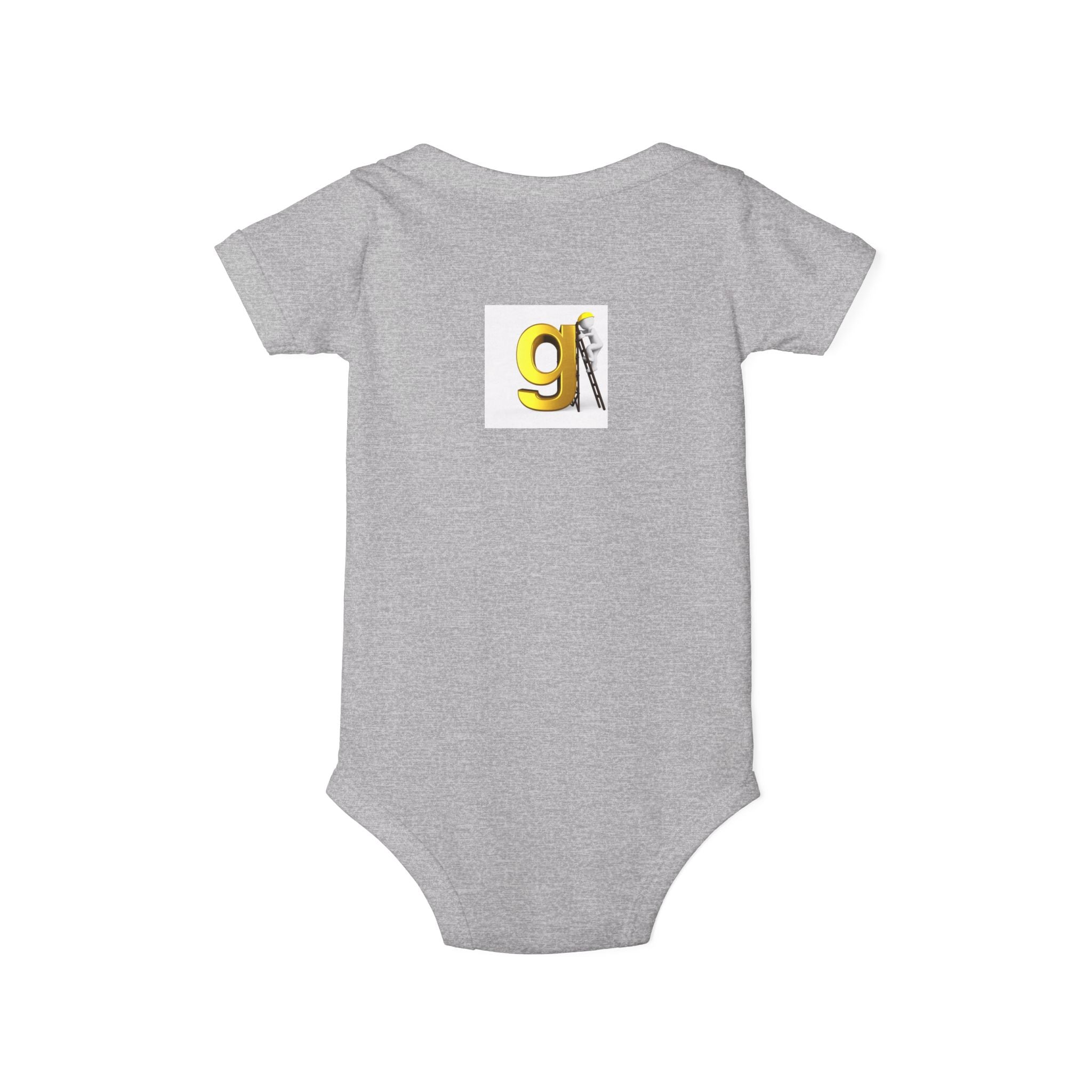 Yellow Letter G with worker Onesie | Baby Bodysuit, Alphabet Initial