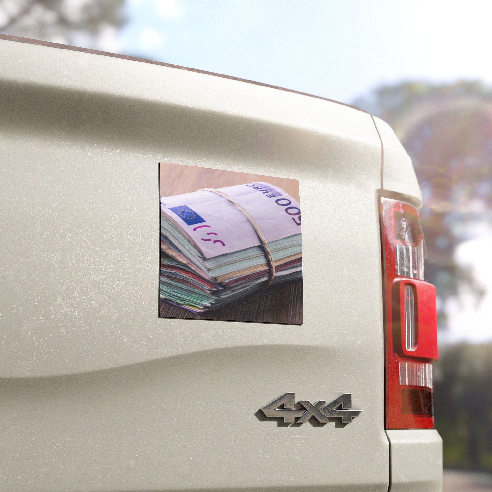 Stack of Euro Bills Car Magnet | Money Cash Photo Magnet