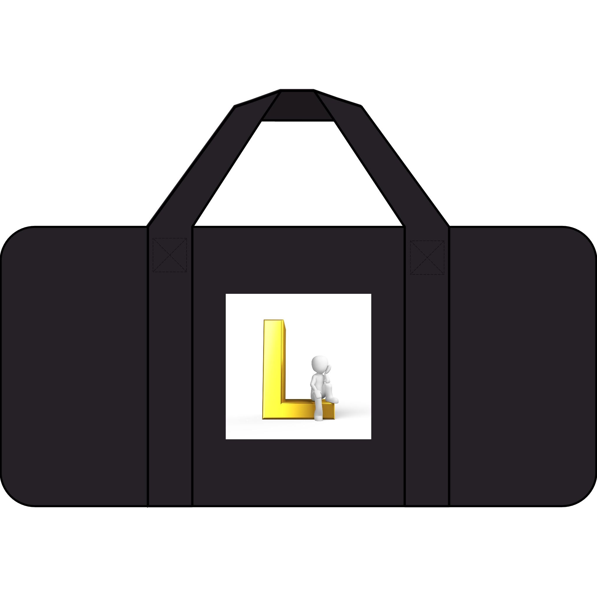 Yellow Letter L Logo Tripper Duffel Bag | Checker or Camo Strap Options