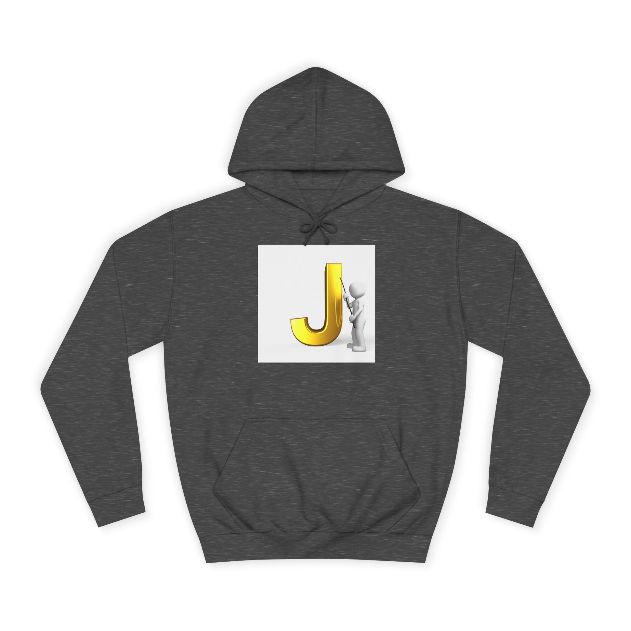 Golden Letter J Initial Hoodie | Monogram J Sweatshirt