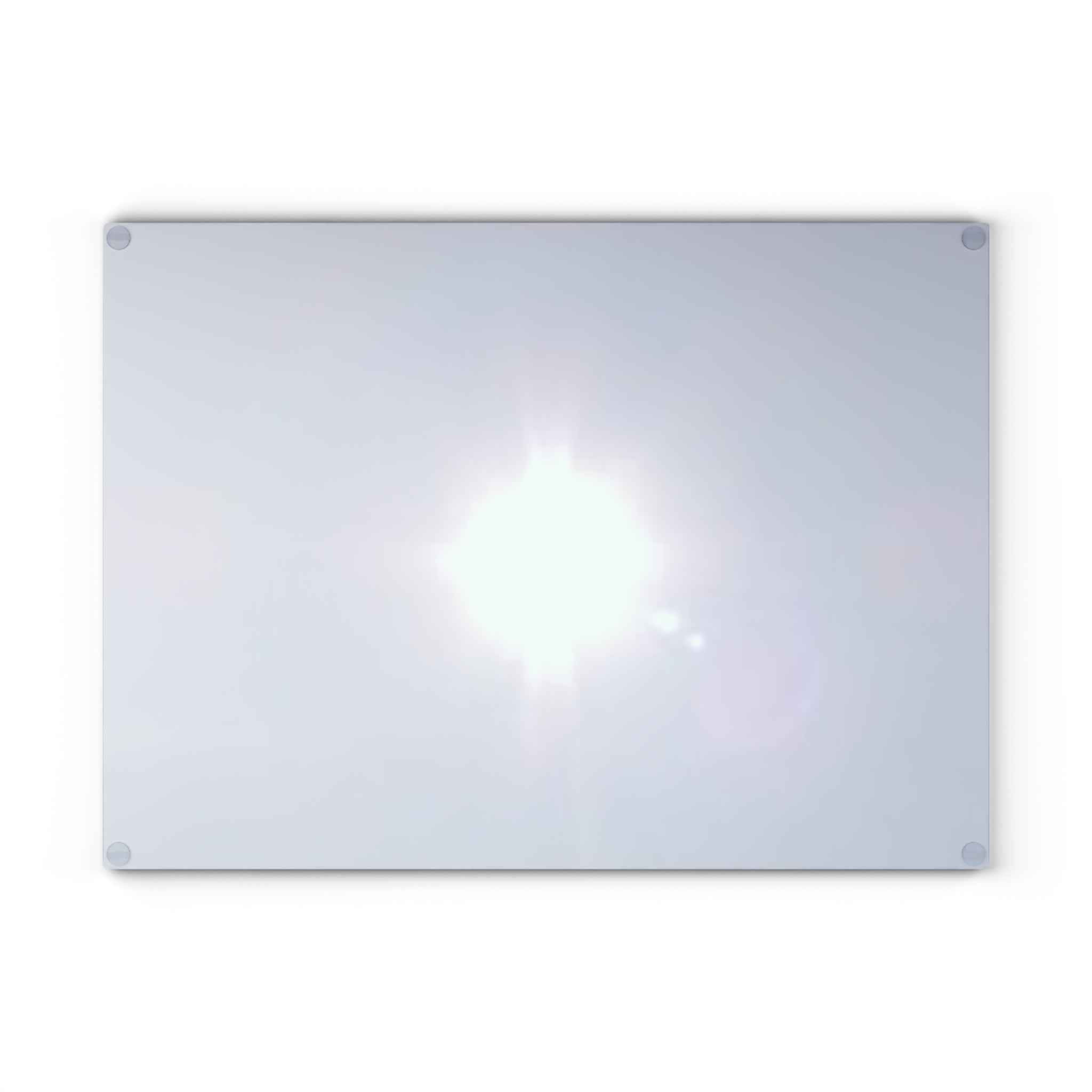 Bright Sunburst Glass Cutting Board | Sunlight Lens Flare Kitchen Decor