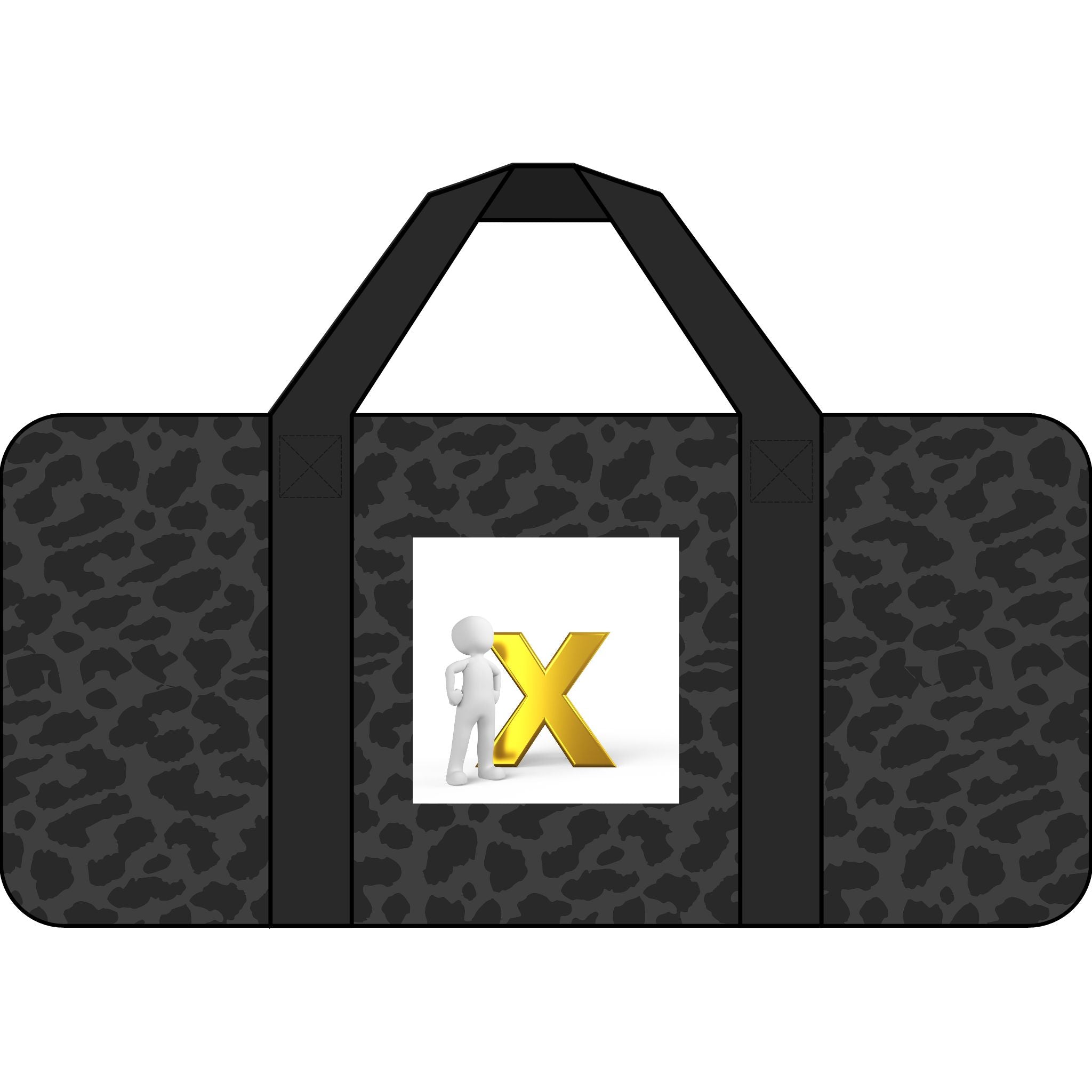 Yellow X Logo Tripper Duffel Bag | Checker Strap, Black Camo