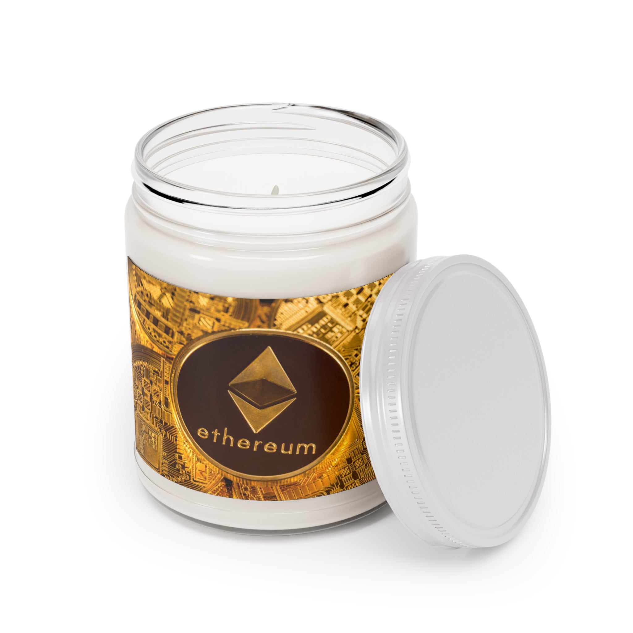 Ethereum Coin Graphic Candle | Soy Candle Jar, 9oz