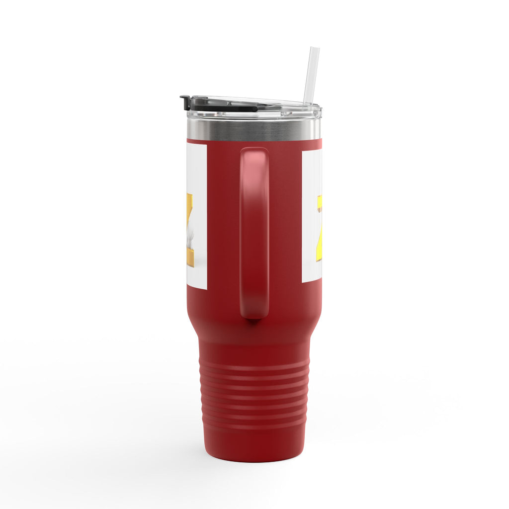 Gold Letter Z Monogram Travel Mug | 40oz Insulated Tumbler