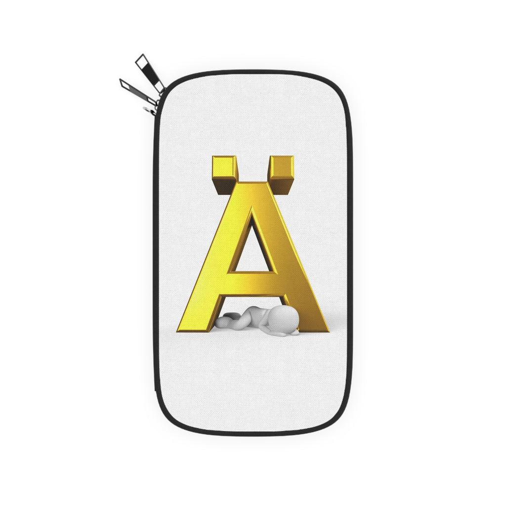 Golden Letter Ä design Passport Wallet | Monogram Initial A travel accessory