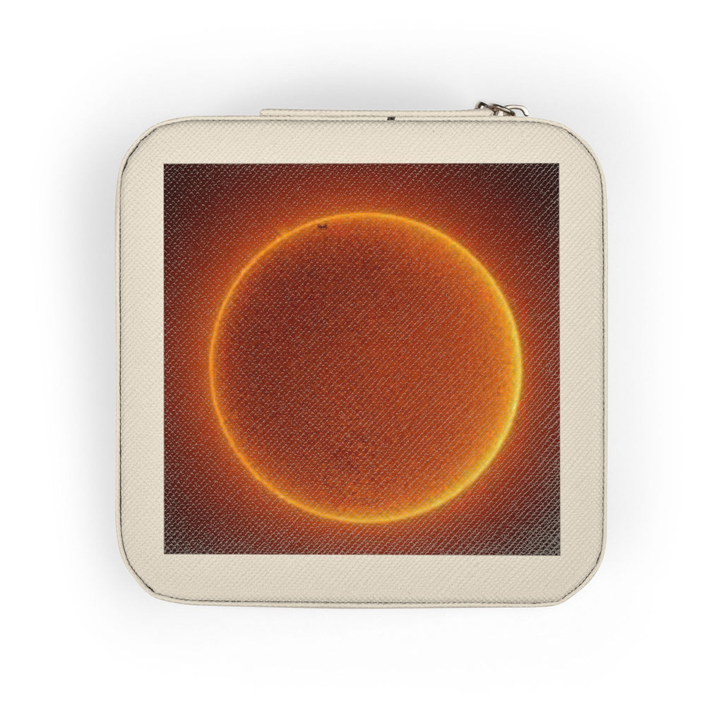 Solar Eclipse Circle Jewelry Travel Case | Compact Jewelry Organizer