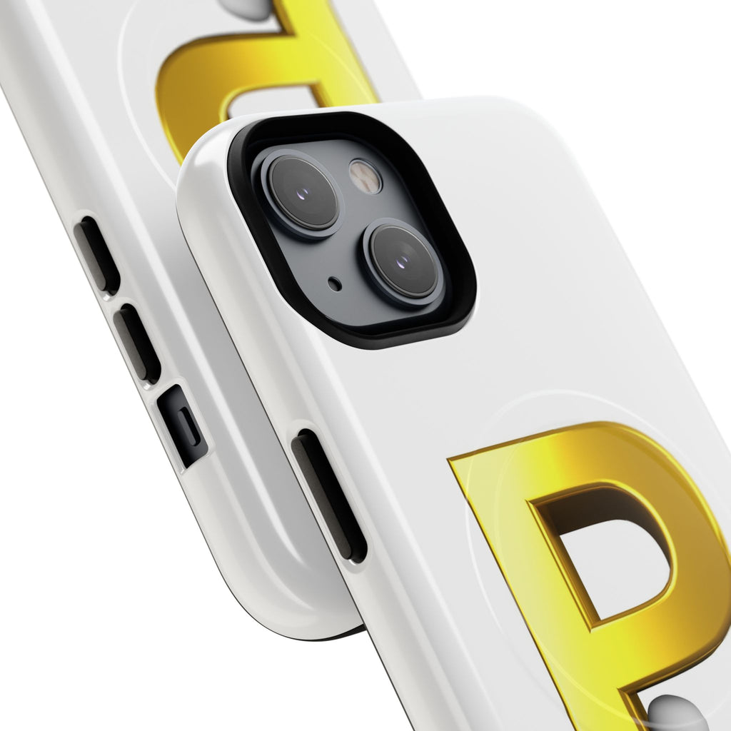 Gold Letter P Monogram Phone Case | Tough Magnetic Case