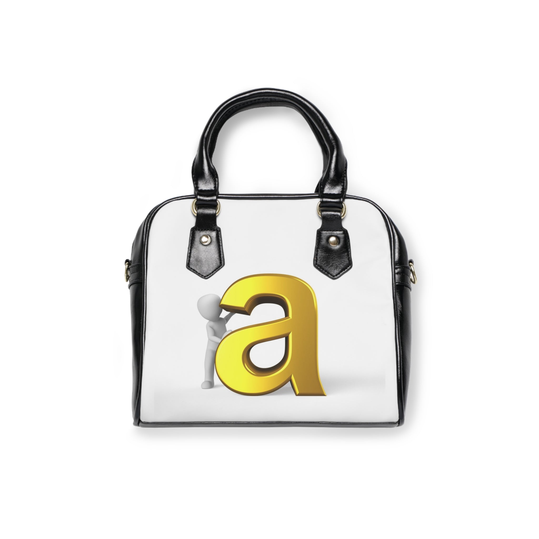 3D Gold Letter A Handbag | Monogram Initial Shoulder Bag