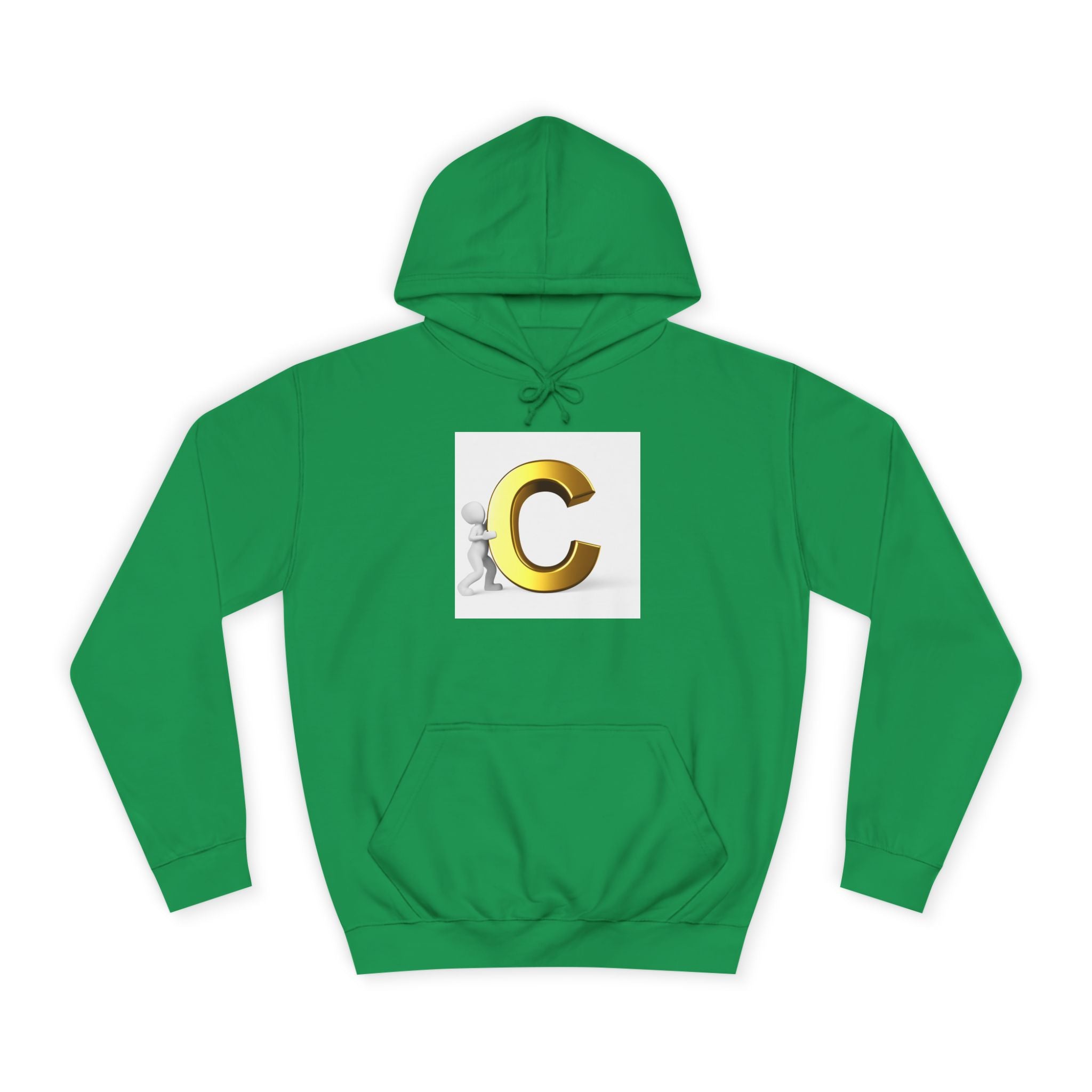 Gold Letter C Hoodie | Monogram Initial C Sweatshirt