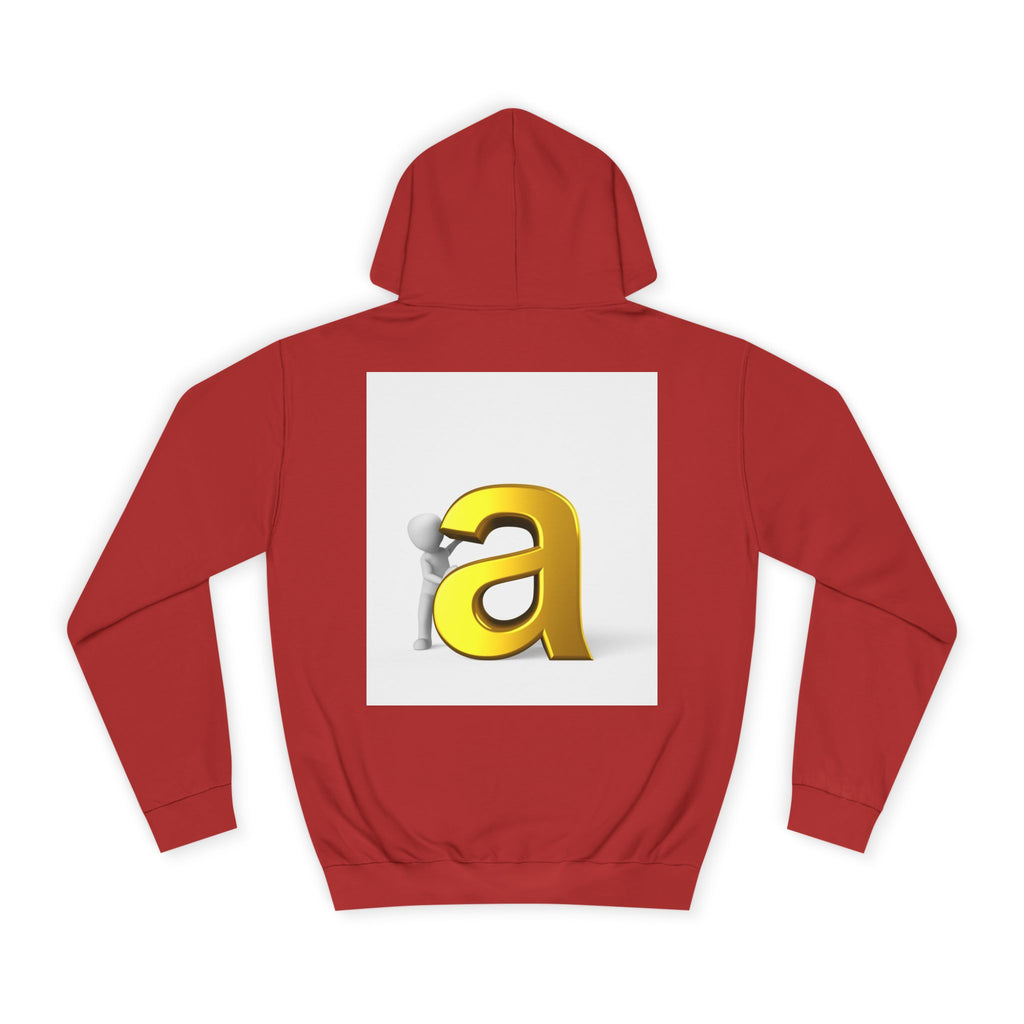 Gold 3D Letter A Hoodie | Monogram Initial Sweatshirt