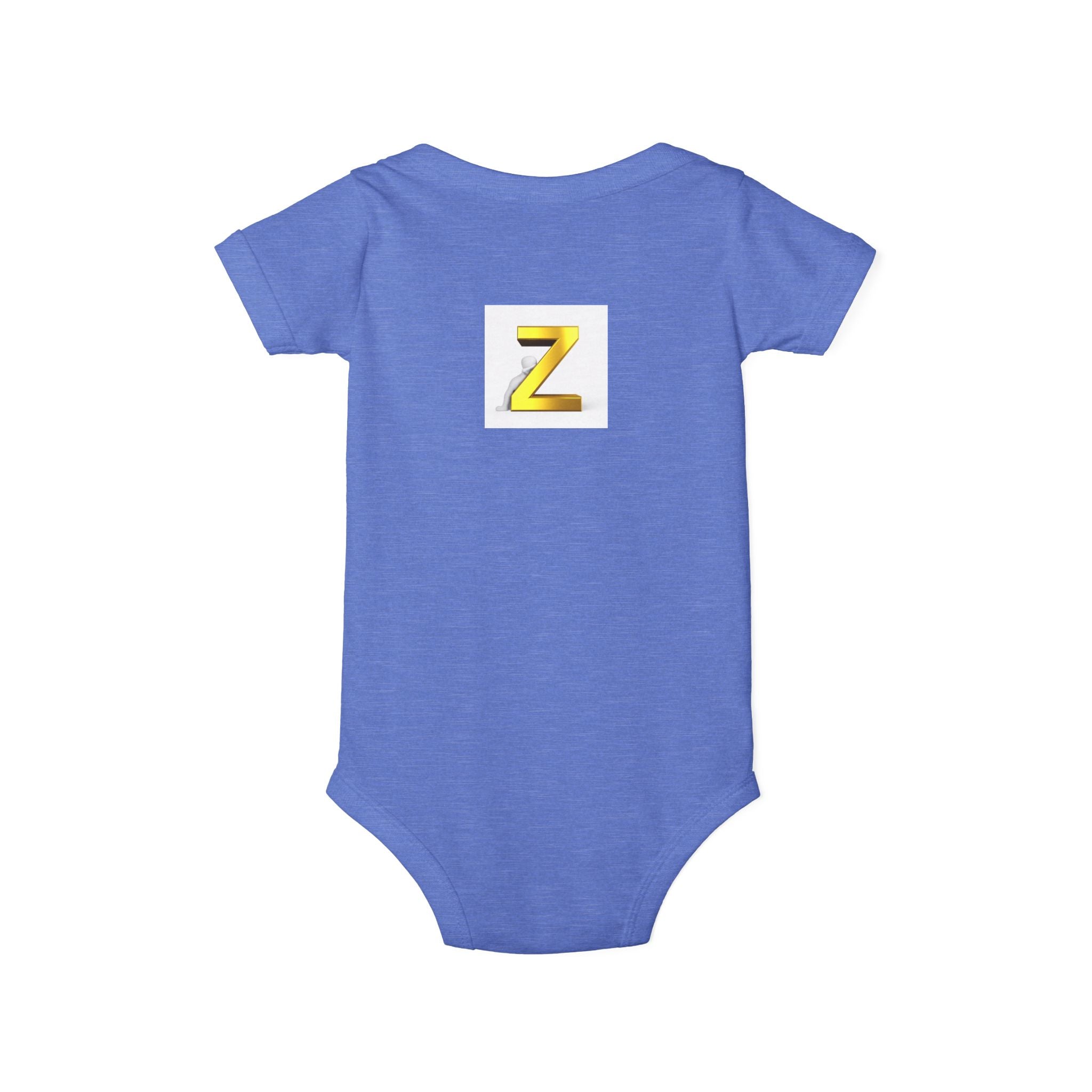 Gold Letter Z Infant Onesie | Baby Monogram Bodysuit
