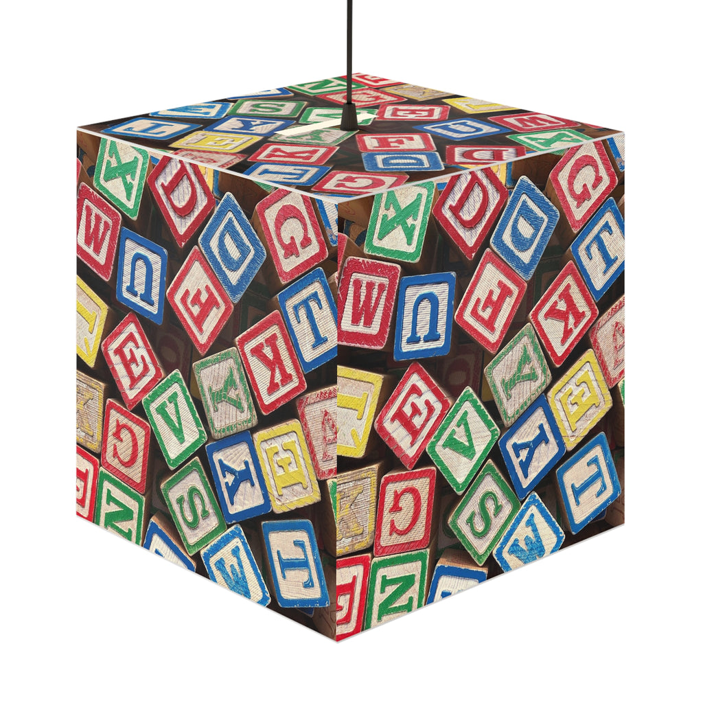 Alphabet Blocks Light Cube Lamp | Colorful Kids Nursery Decor