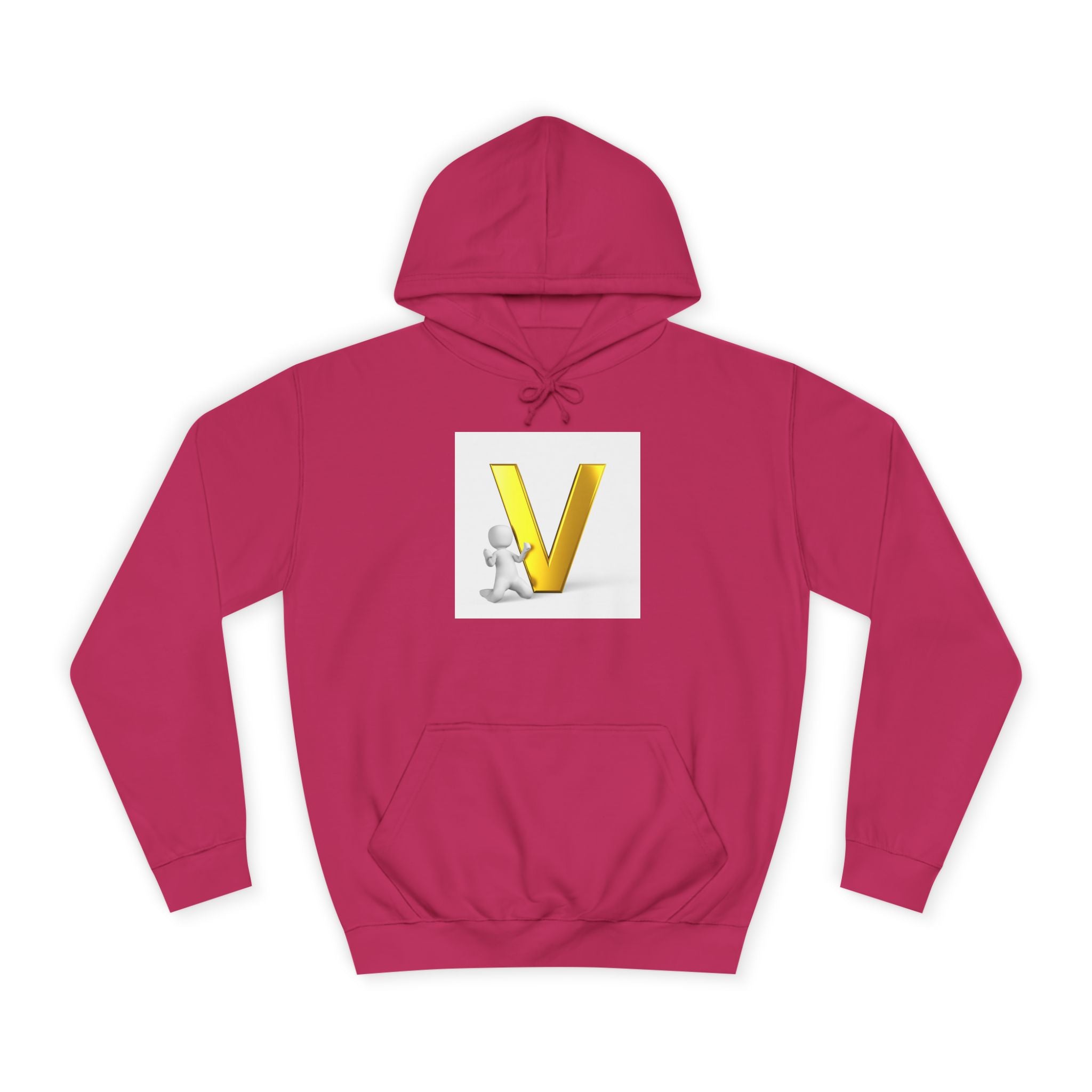 Sweat à capuche lettre V 3D dorée | Sweat-shirt initial V, monogramme lettre
