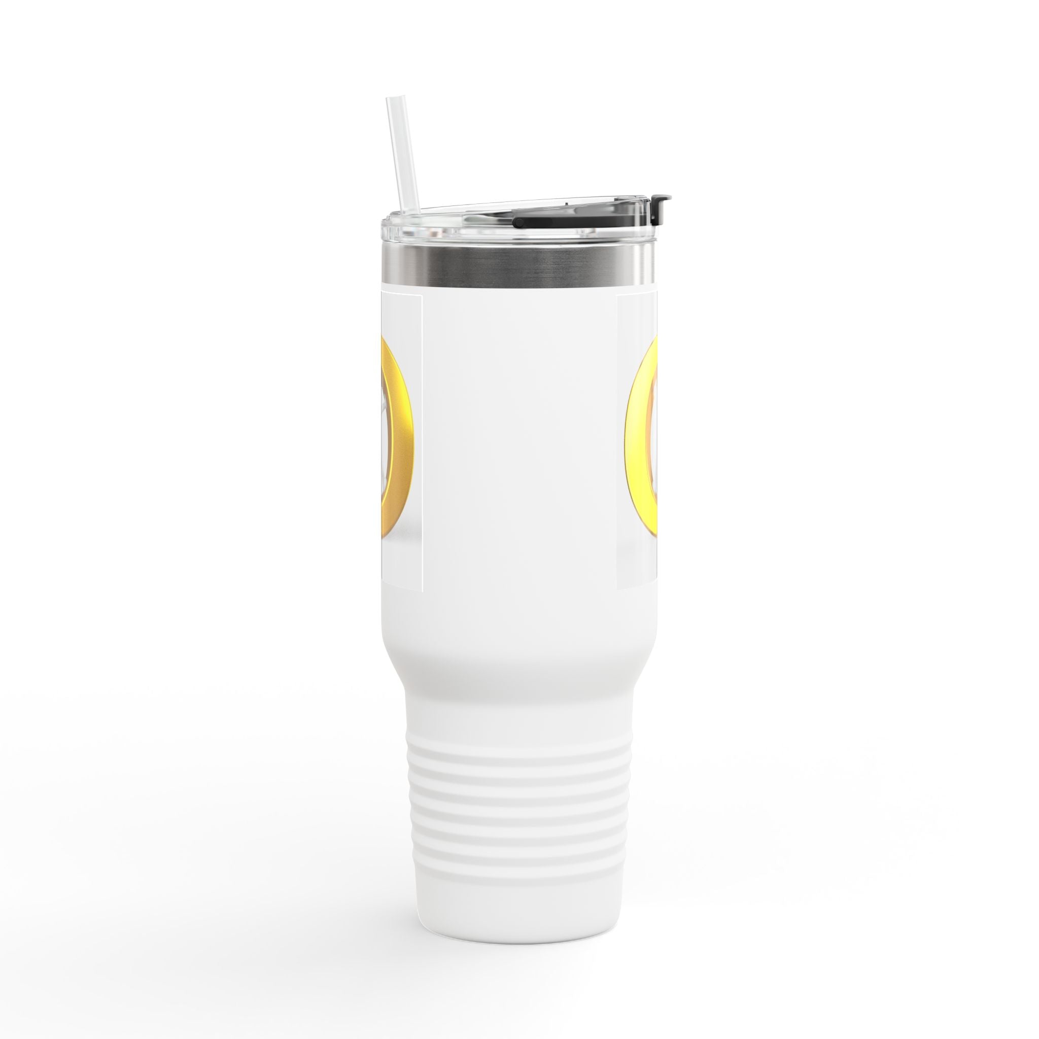 Gobelet de 40 oz illustré d'une lettre O dorée | Mug de voyage isotherme