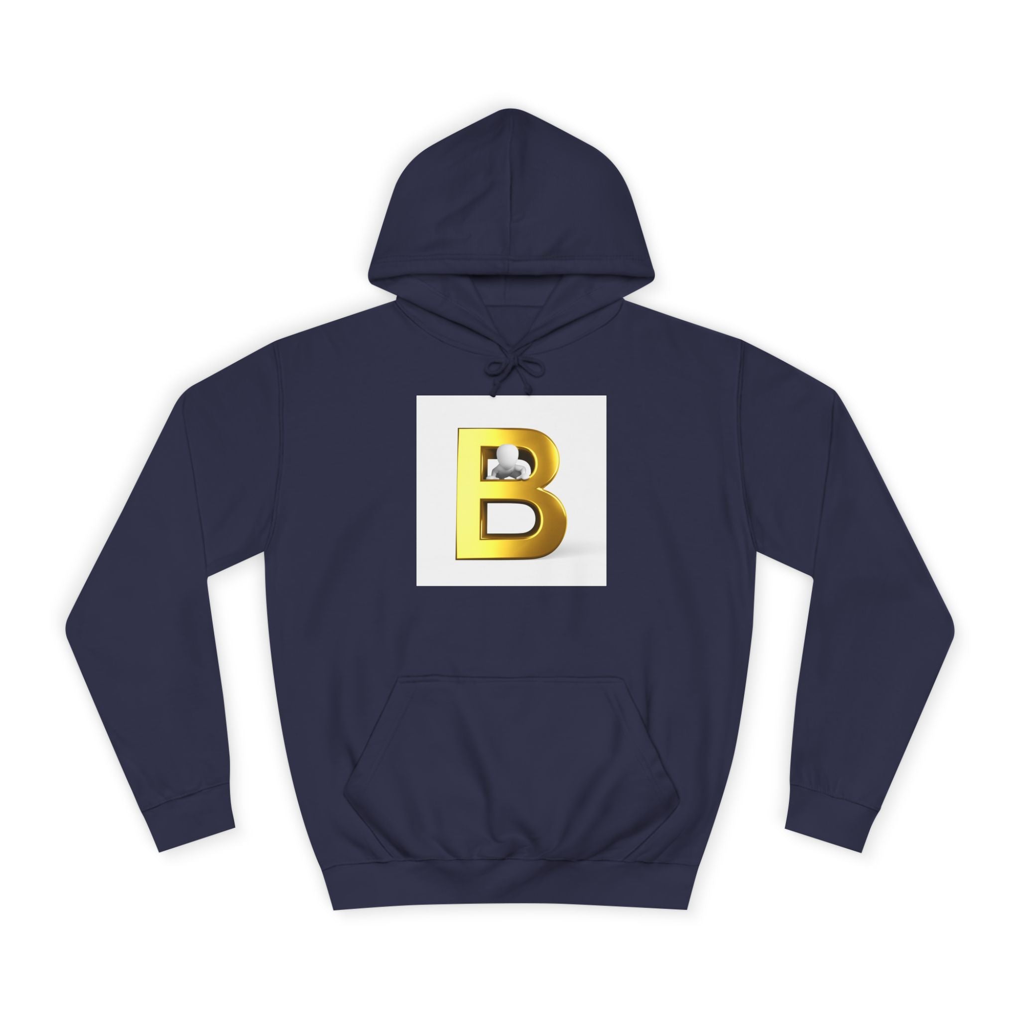 Gold Letter B Hoodie | Monogram Initial Sweatshirt