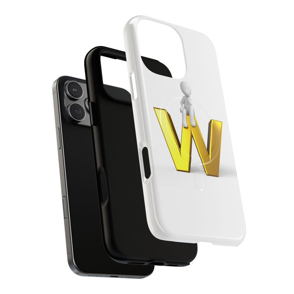 3D Stick Figure on Gold W Phone Case | Tough Magnetic Case