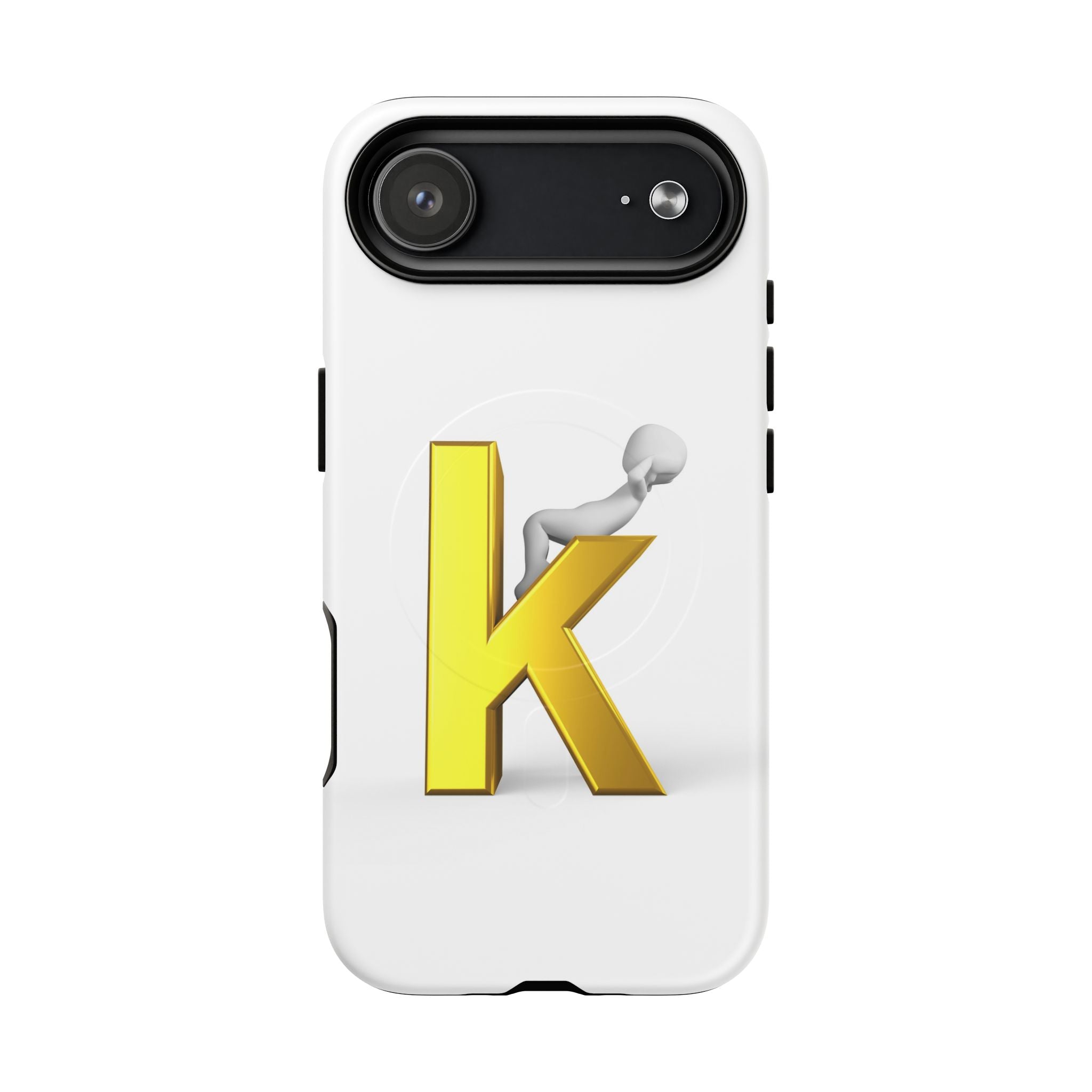 Coque de téléphone avec logo lettre K | Coque magnétique résistante, Monogramme initial