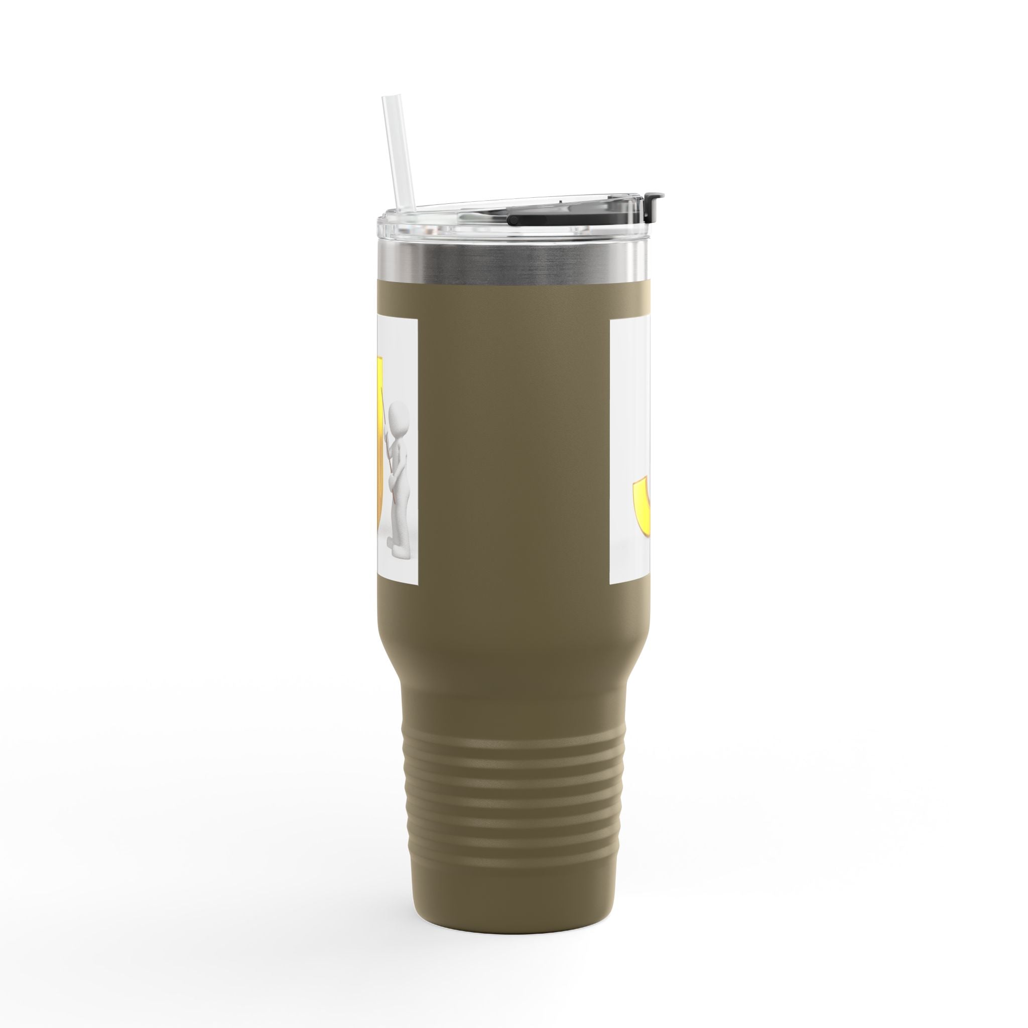 Mug de voyage initial J lettre or | Gobelet isotherme de 40 oz