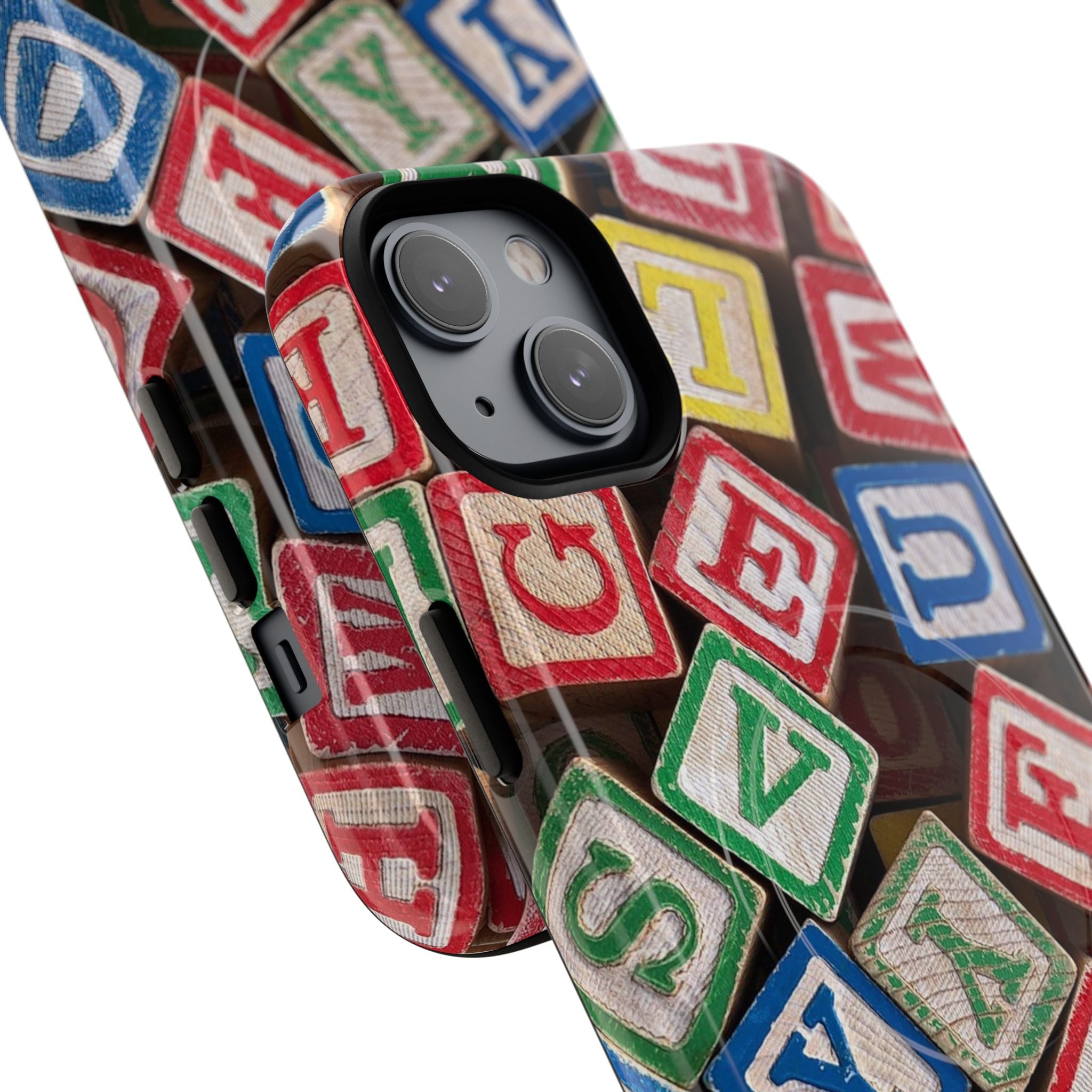 Vintage Alphabet Blocks Phone Case | Tough Magnetic Case