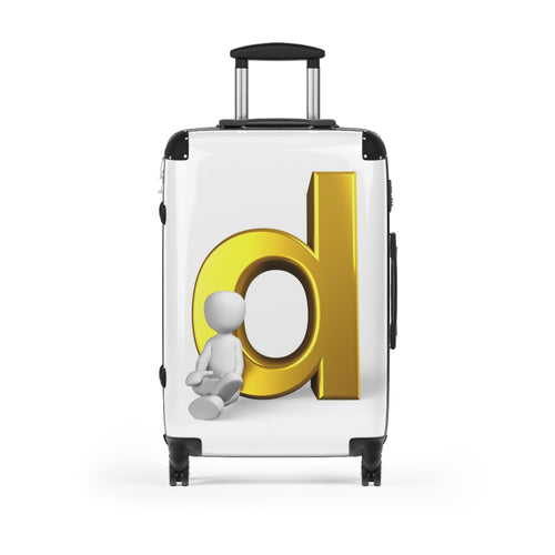 Valise monogramme 3D Lettre D Dorée | Bagage Initial Personnalisé